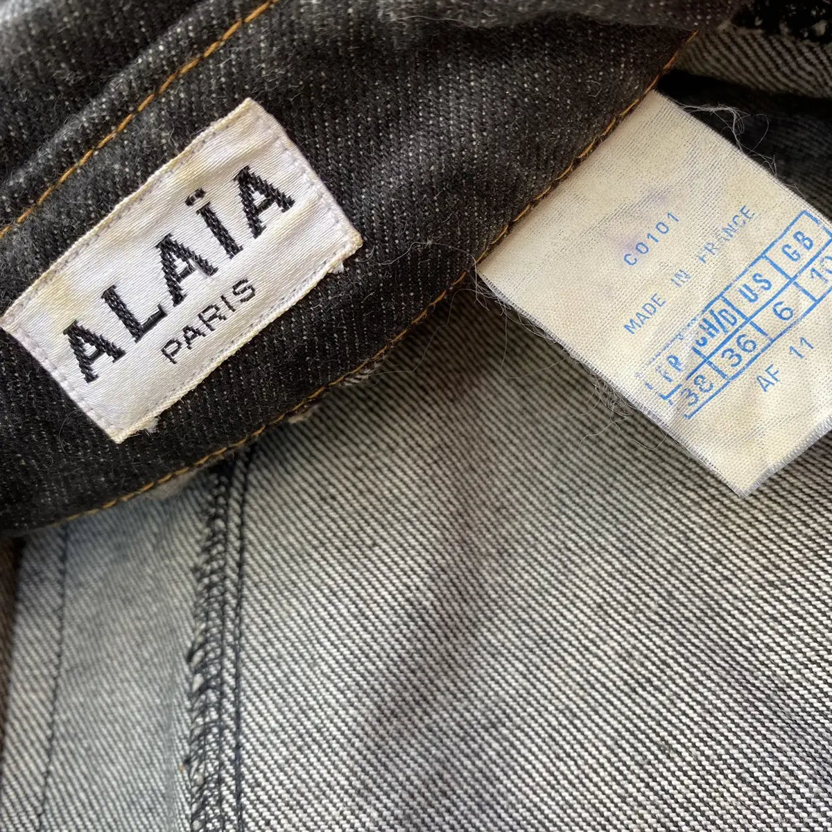 Alaia - Vintage AW85 Azzendine Alaia Denim Motorcycle Zipper Dress