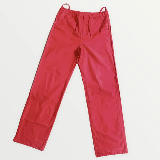 Helmut Lang - Archive Red Nylon Drawstring Pants