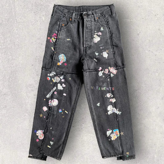 Vetements x Levi's - Deconstructed Sticker Jeans