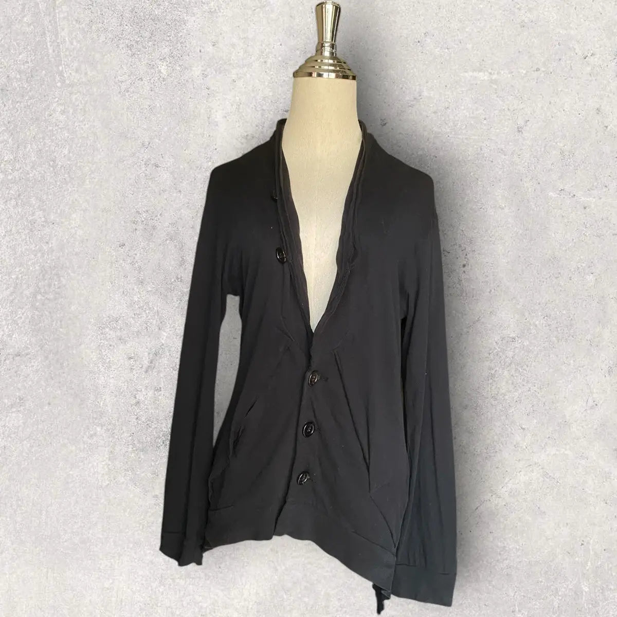 Ann Demeulemeester - 2000’s Asymmetric Jersey Cotton Jacket