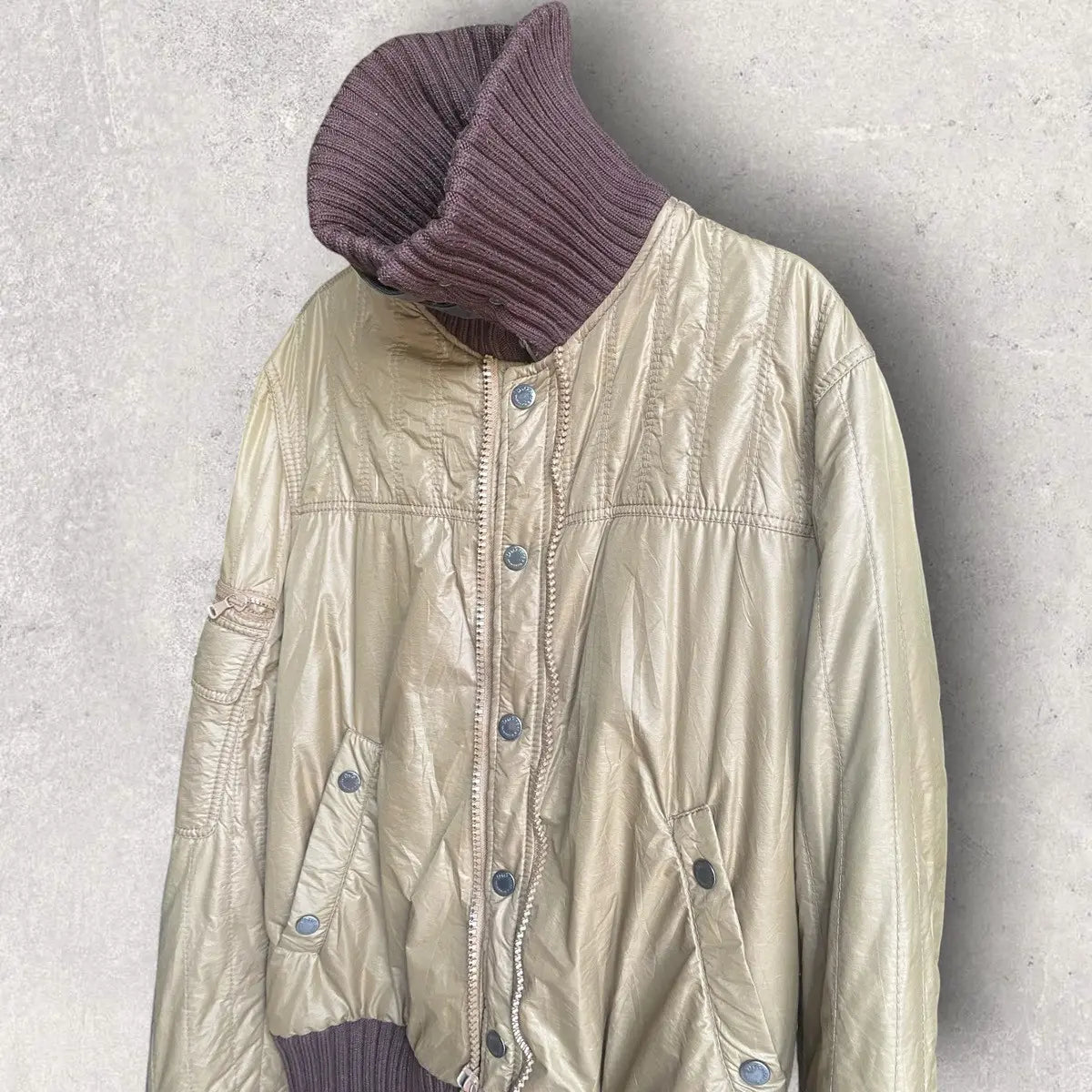 Dolce & Gabbana - AW04 2 in 1 Modular High Neck Down Vest Jacket