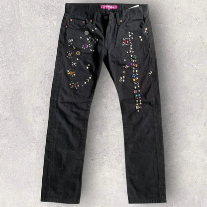 Comme des Garcons : Junya Watanabe Jewels Studded Jeans