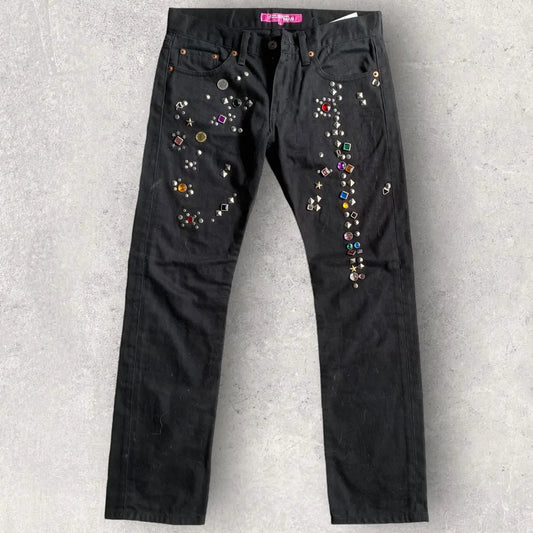 Comme des Garcons : Junya Watanabe Jewels Studded Jeans