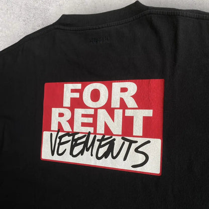Vetements - SS20 For Rent Oversize T Shirt