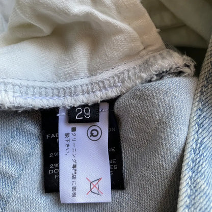 Balmain - SS15 Light Blue Biker Stretch Denim Jeans