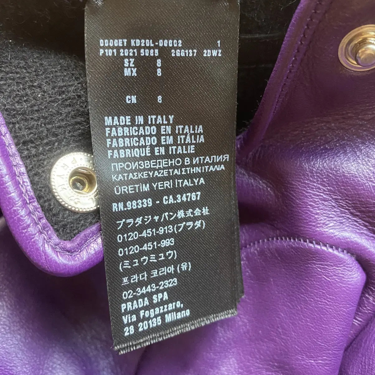 Prada - Triangle Logo Pouch Gloves
