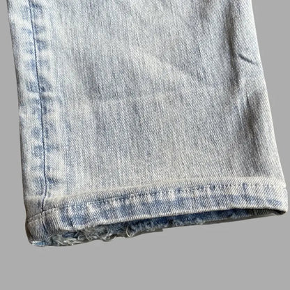 Balmain - SS15 Light Blue Biker Stretch Denim Jeans