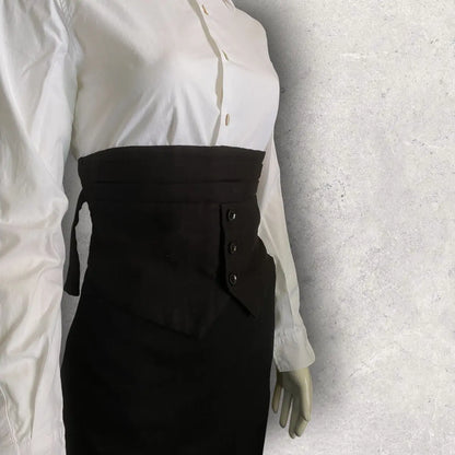 Yohji Yamamoto - Half Lower Vest With Back Strap Belt