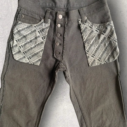 Number (N)ine  Vintage SS00 “Extra Heavy” Inside Out Jacquard Denim