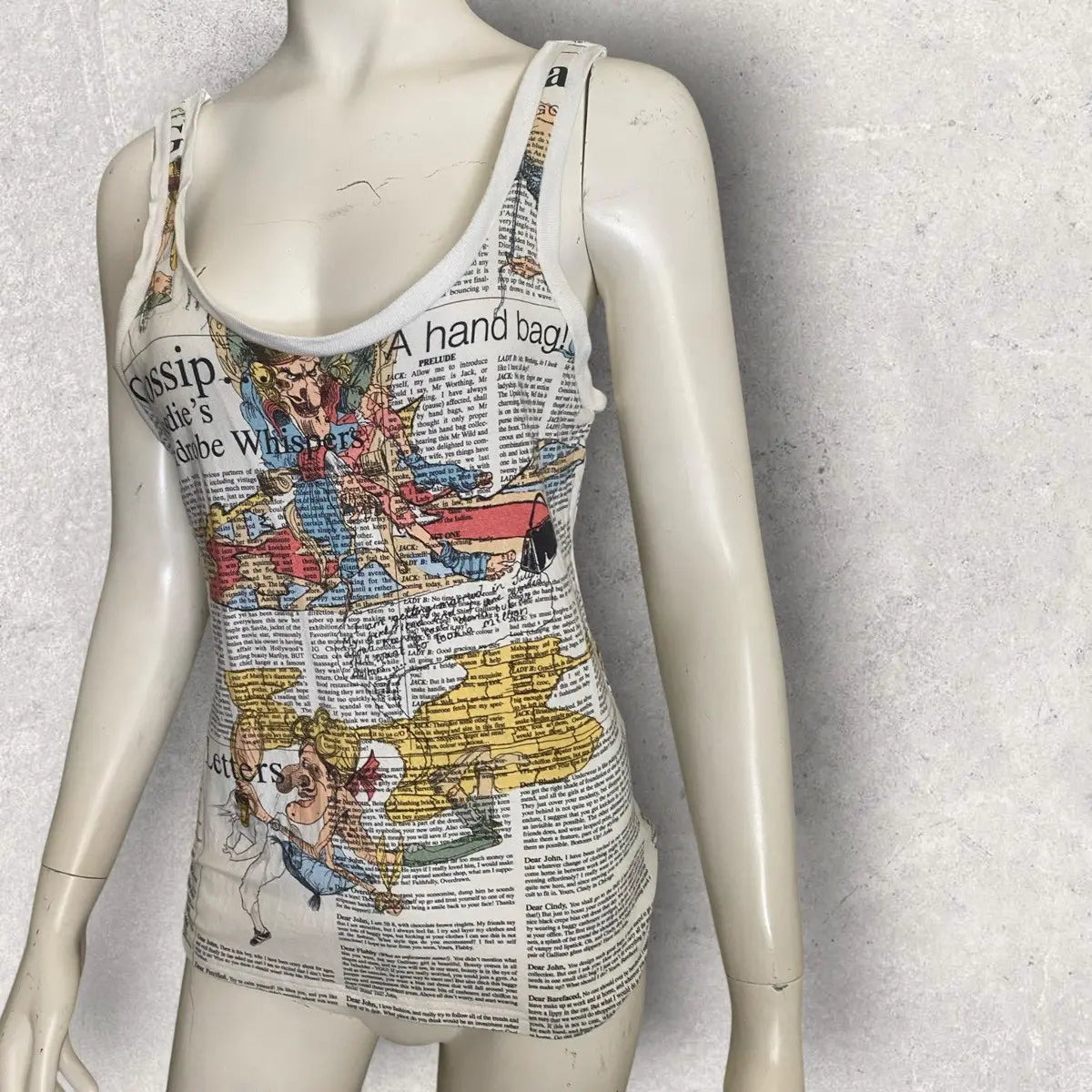 John Galliano - Fall 2006 Newspaper Tank Top