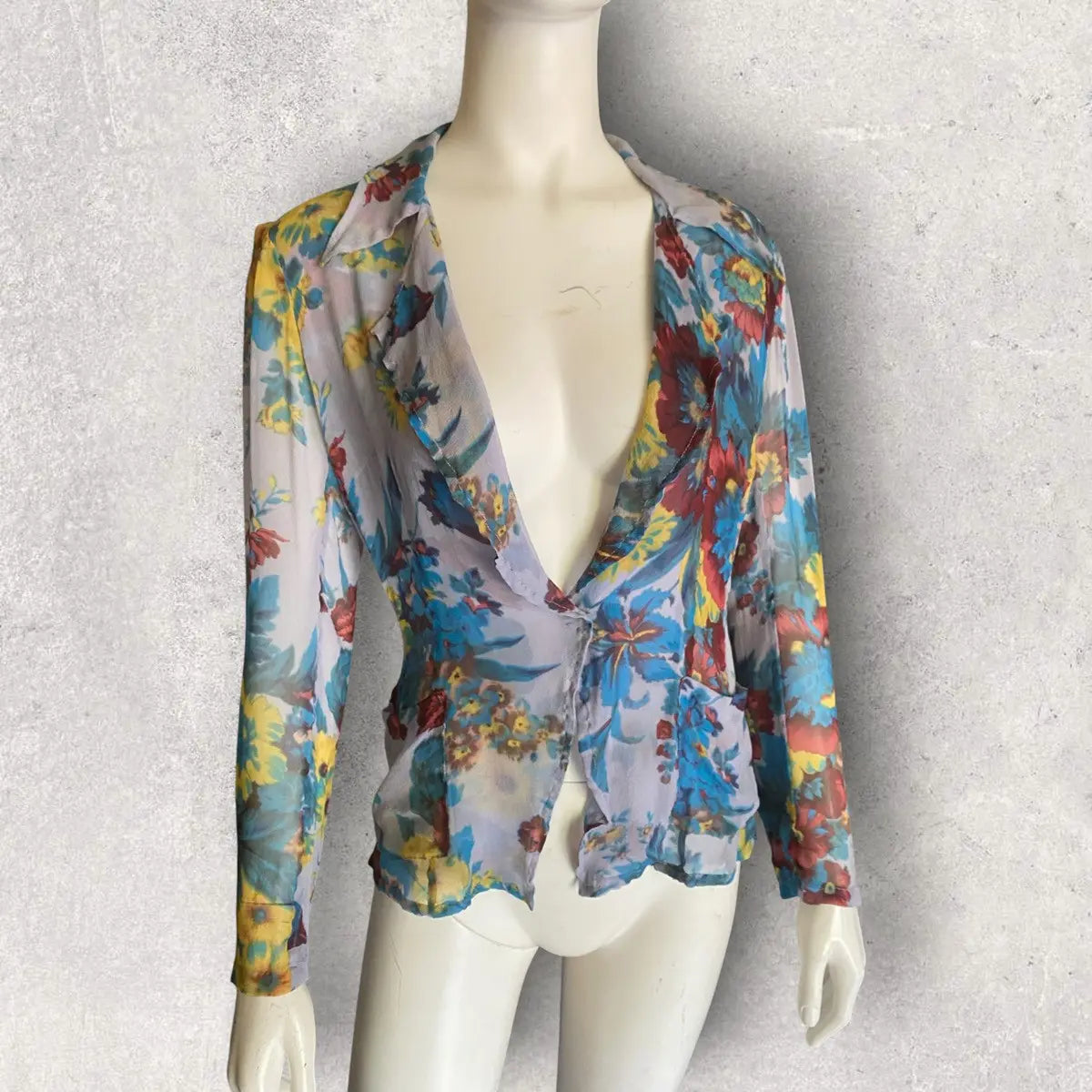 Dries Van Noten - Archive Runway SS01 Floral Silk Blazer