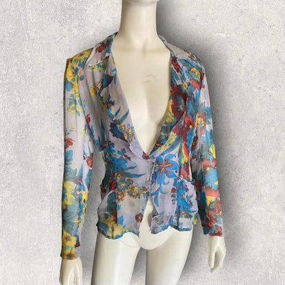 Dries Van Noten - Archive Runway SS01 Floral Silk Blazer