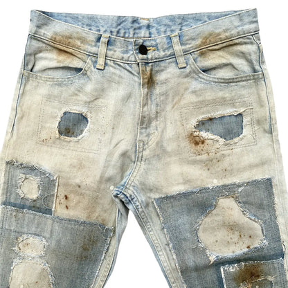 N.Hoolywood - SS10 Patchwork Damage Jeans