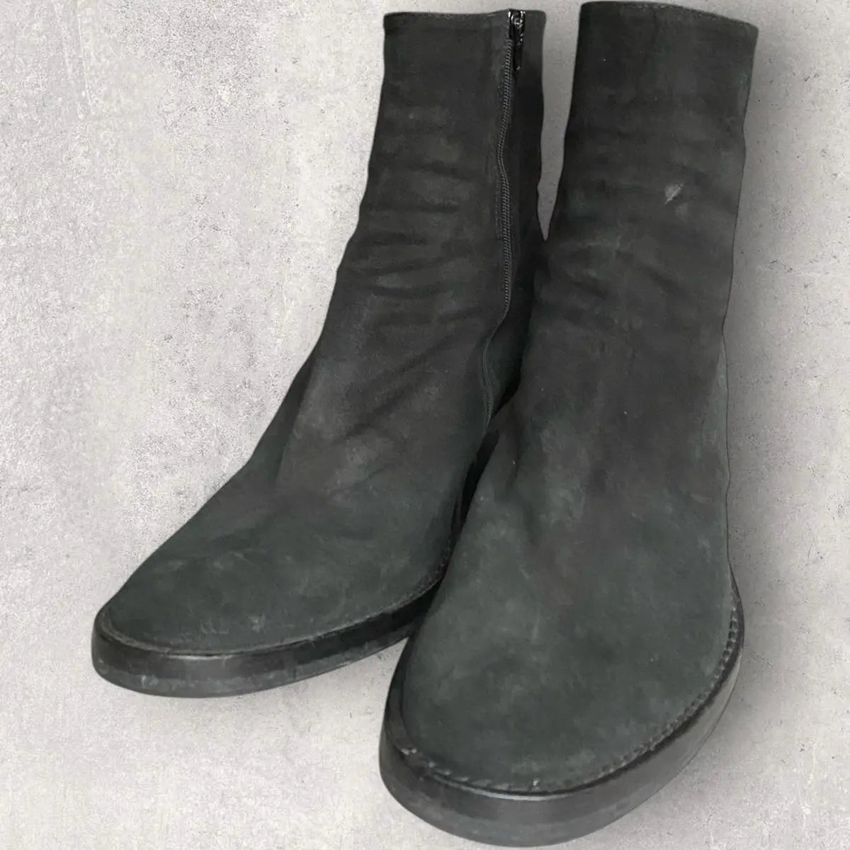 Ann Demeulemeester - Suede Cuban Heel Boots