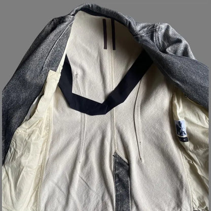 Rick Owens - SS16 Black Coated Canvas Blazer