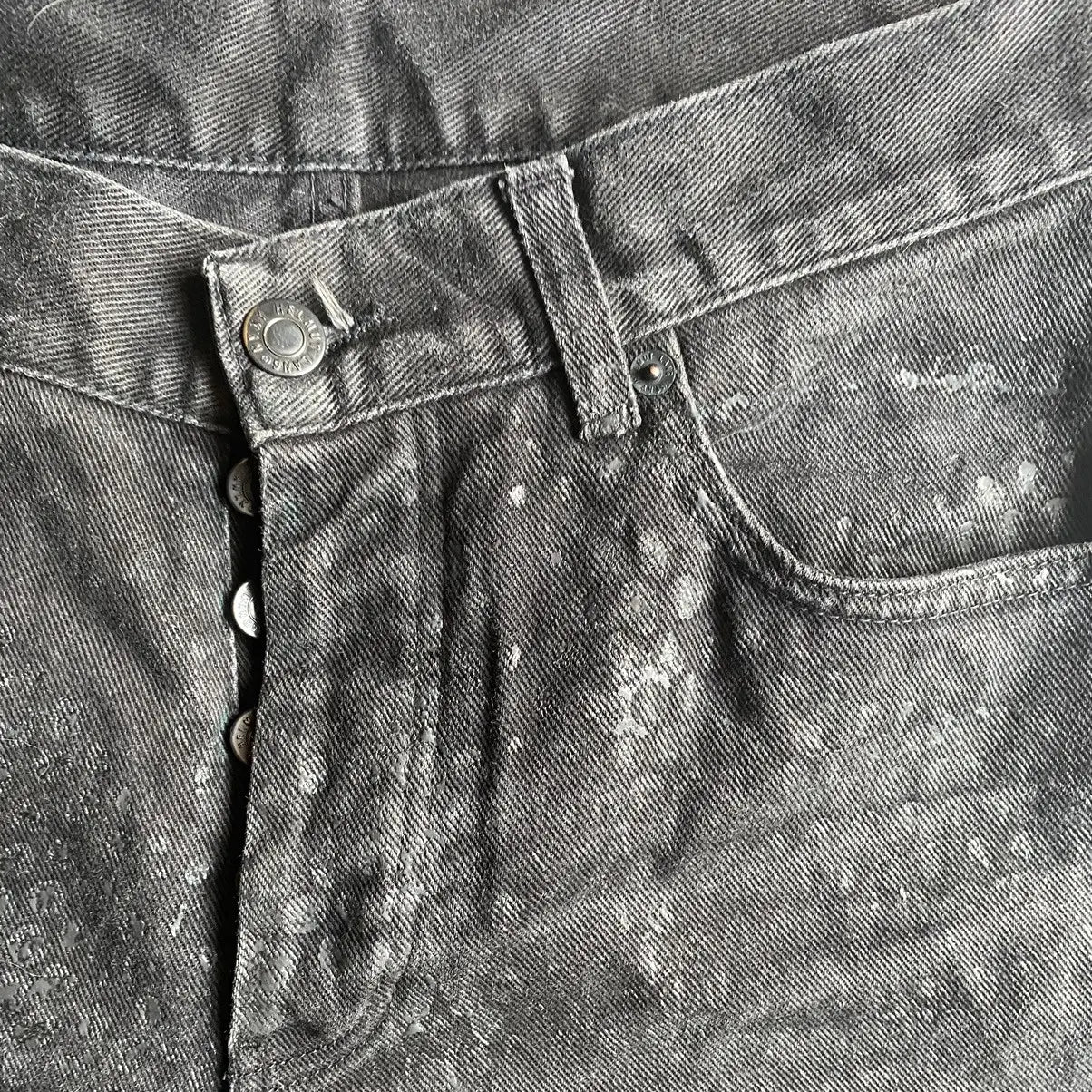 Helmut Lang : SS03 Archive Rubber ‘Tyre’ Print Denim