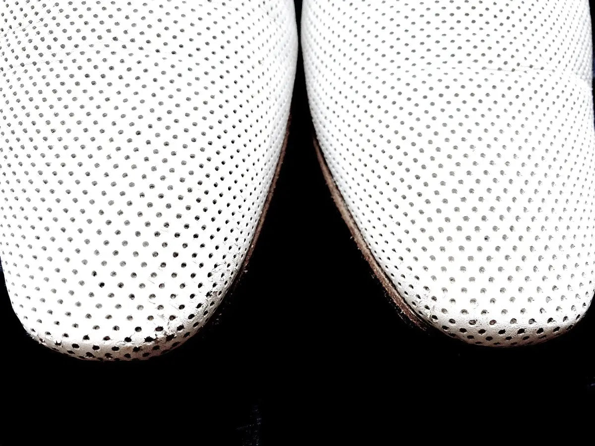 Dior Homme - 2008 Perforated Laser Cut White Derby Shoes