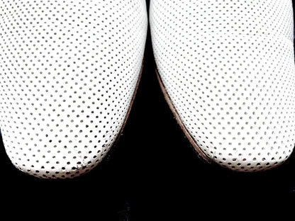 Dior Homme - 2008 Perforated Laser Cut White Derby Shoes
