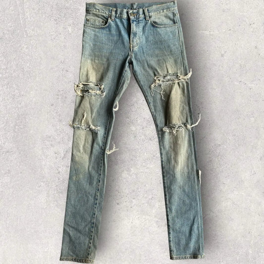 Saint Laurent Paris - Fall14 Destroyed Denim