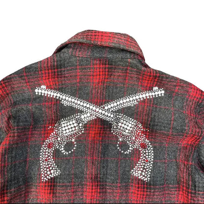 Mastermind Japan - Roarguns Peace Maker Swarovski Rhinestone Wool Shirt Jacket