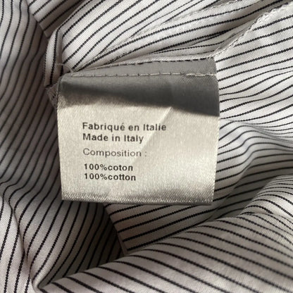 Dior × Hedi Slimane - SS05 Runway Guitar Embroidered Pinstripes Sleeveless Shirt