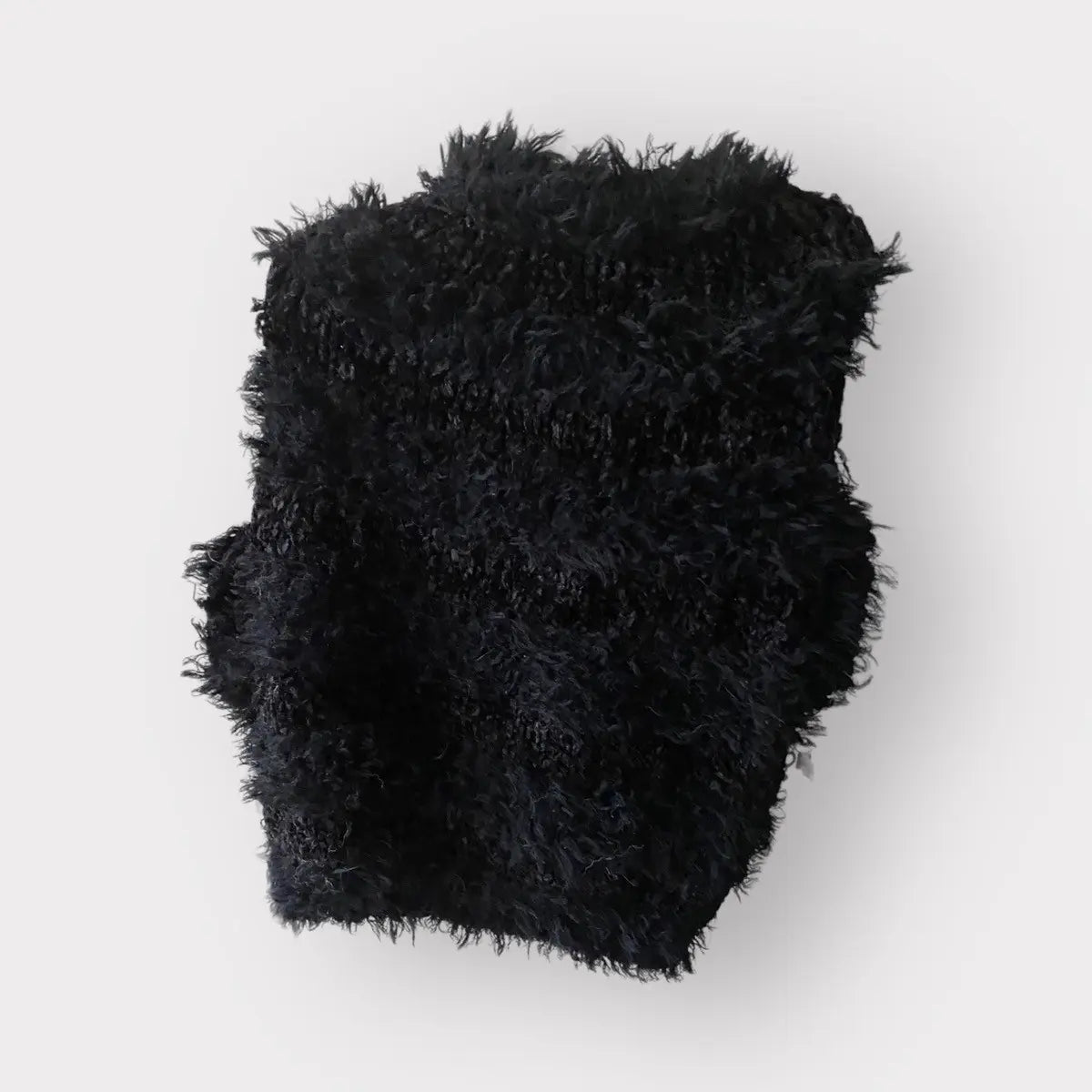 Comme des Garcons - Wool Rayon faux Fur Asymmetric Blouse