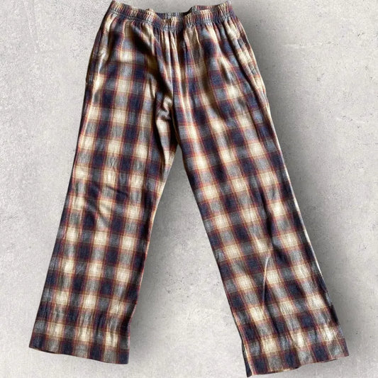 Faith Connexion - Navy And Burgundy Plaid Pajama Pants