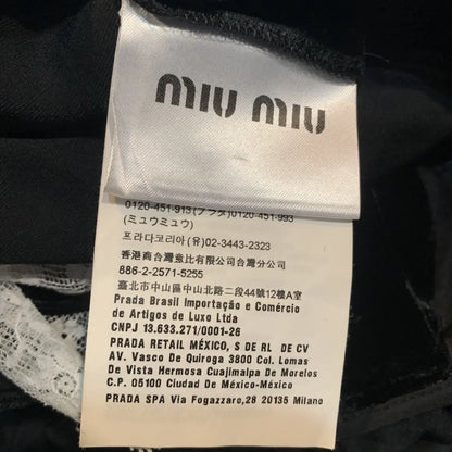 Miu Miu - 2019 Miu Miu Crush Velvet and lace Dress