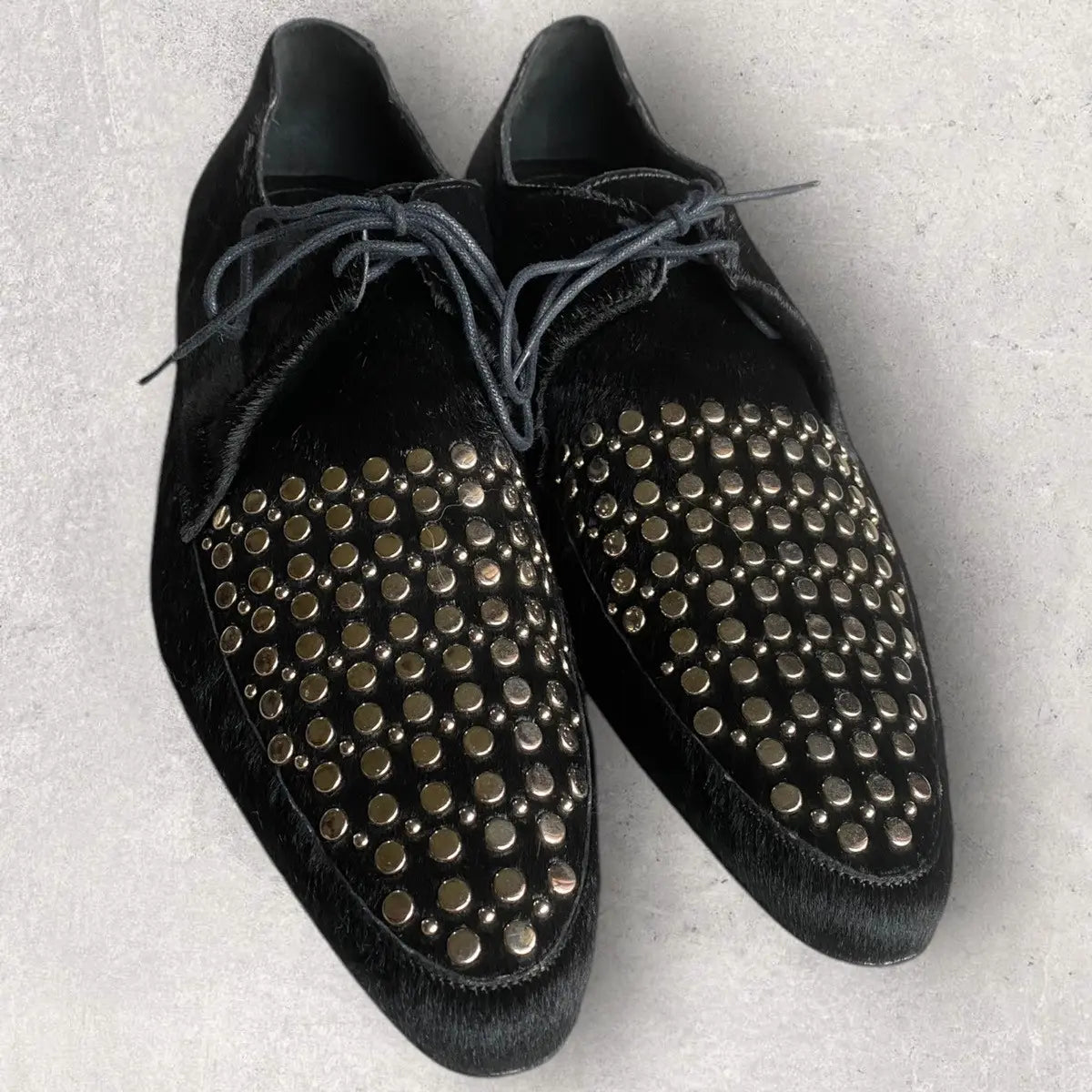 Burberry - Fall13 Studded Black Pony Hair Shoes christopher bailey