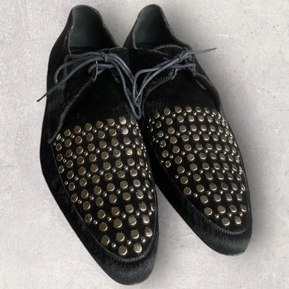 Burberry - Fall13 Studded Black Pony Hair Shoes christopher bailey
