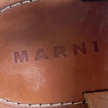 Marni - Yellow Calf Hair Straps Sandals