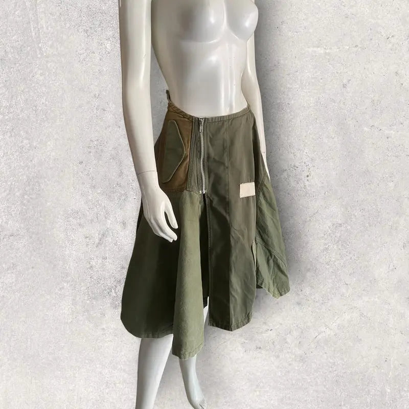 Comme des Garcons - AW13 Comme Des Garcons Deconstructed Military Midi skirt