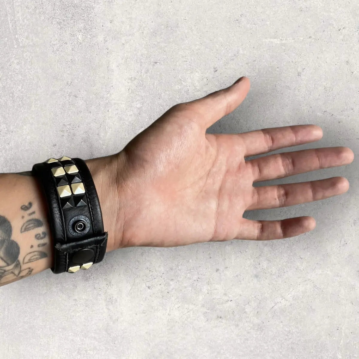 Yohji Yamamoto - Lime Feu Two Row Studded Bracelet