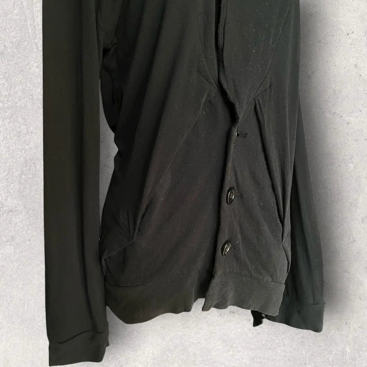 Ann Demeulemeester - 2000’s Asymmetric Jersey Cotton Jacket