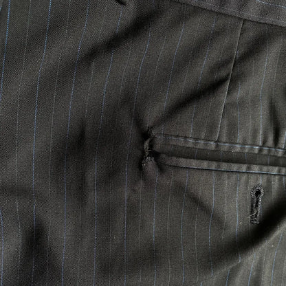 Jil Sander- Black/Blue Pinstriped Tailor Suit Set