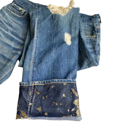 Number (N)ine : AW03 Touch Me I’m Sick Patchwork Crash Jeans