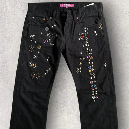 Comme des Garcons : Junya Watanabe Jewels Studded Jeans