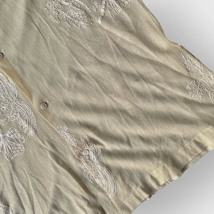 Bode - Moth Veil embroidered Mesh shirt