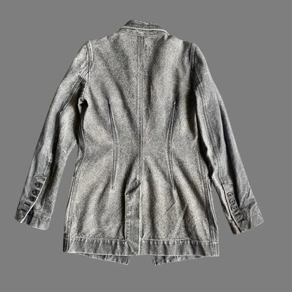 Rick Owens - SS16 Black Coated Canvas Blazer