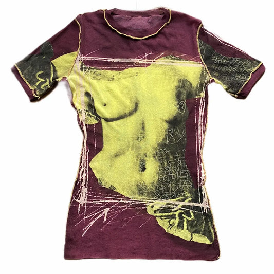 Jean Paul Gaultier - Vintage SS99 Venus Sheer Mesh Inside Out T Shirt