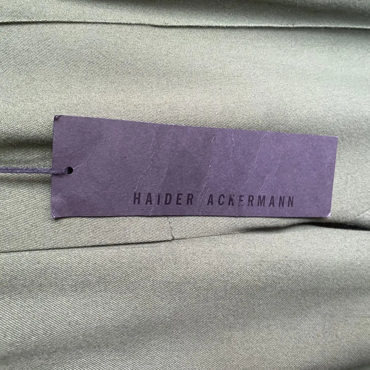 Haider Ackermann - SS20 Khaki Green Elastic Waist Band Trousers