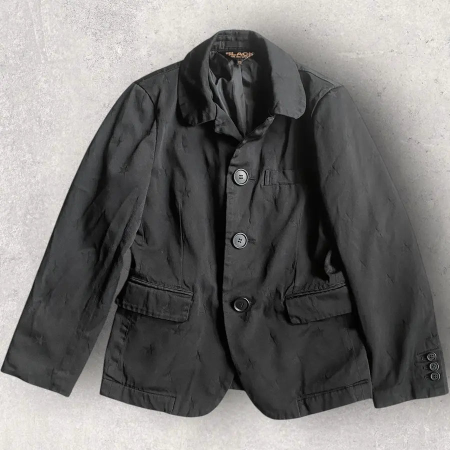 Comme des Garcons - Black Star Jacquard Poly Blazer