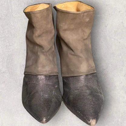 Maison Margiela - Margiela Brown Metallic Ankle Boots