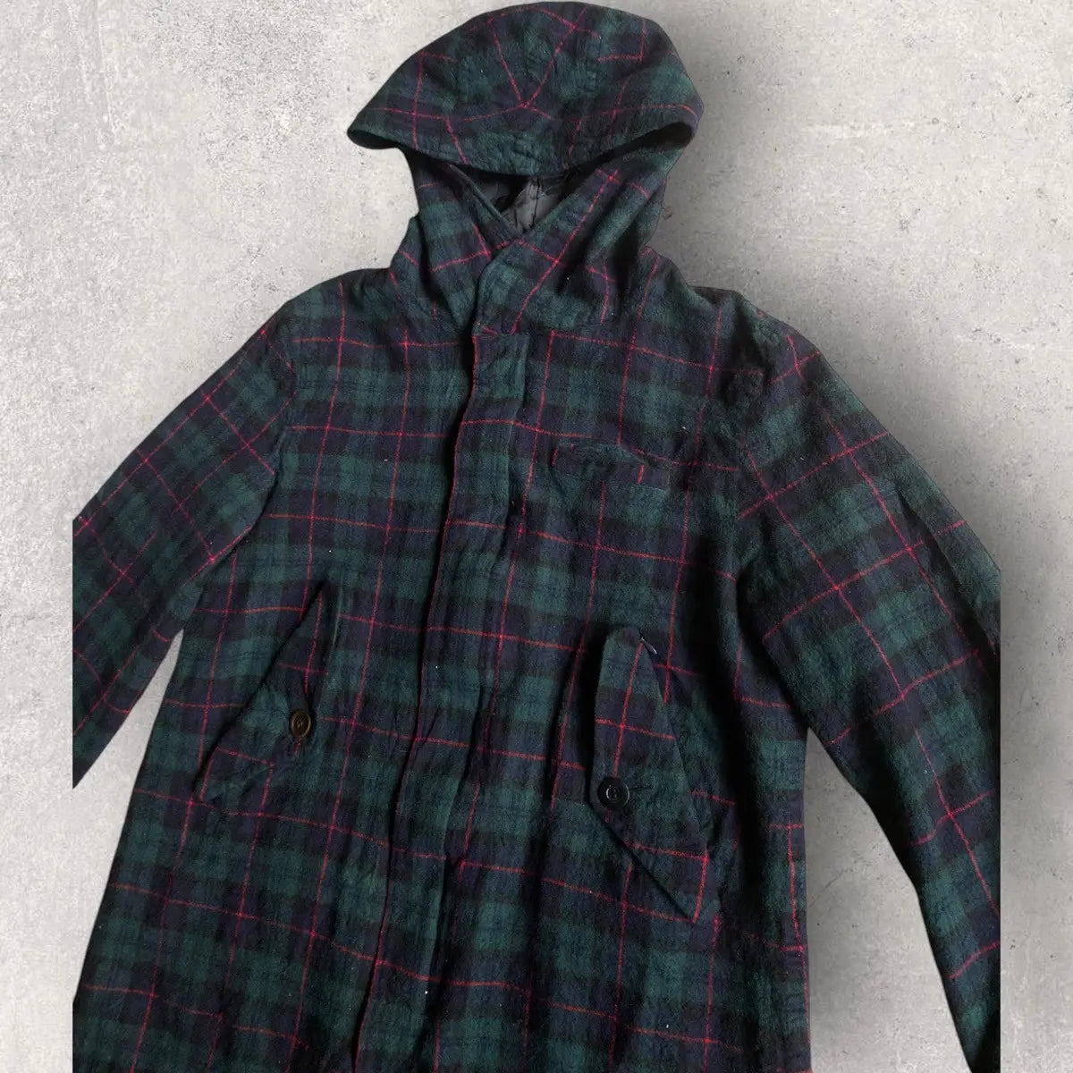 Undercover : FW14 Wool Green Tartan Parkas