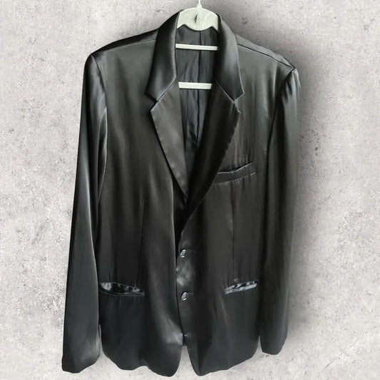 Yohji Yamamoto - AW98 Black Shiny Blazer “Dolls Movie”