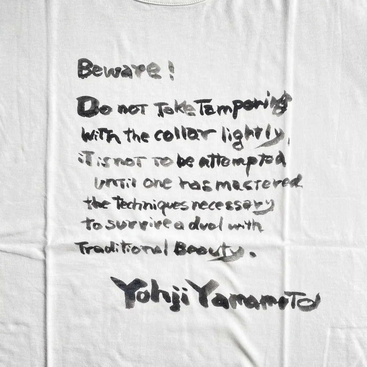 Yohji Yamamoto - SS22 Slogan Print T Shirt