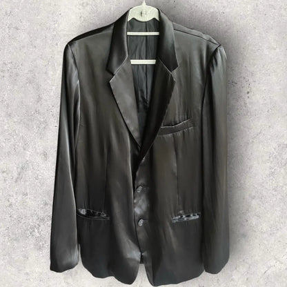 Yohji Yamamoto - AW98 Black Shiny Blazer “Dolls Movie”