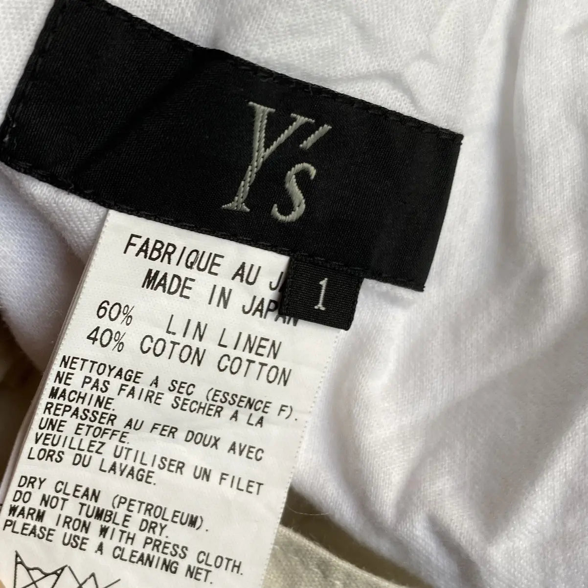 Yohji Yamamoto  SS10 Y’s Linen Blend Water Color Print Pants