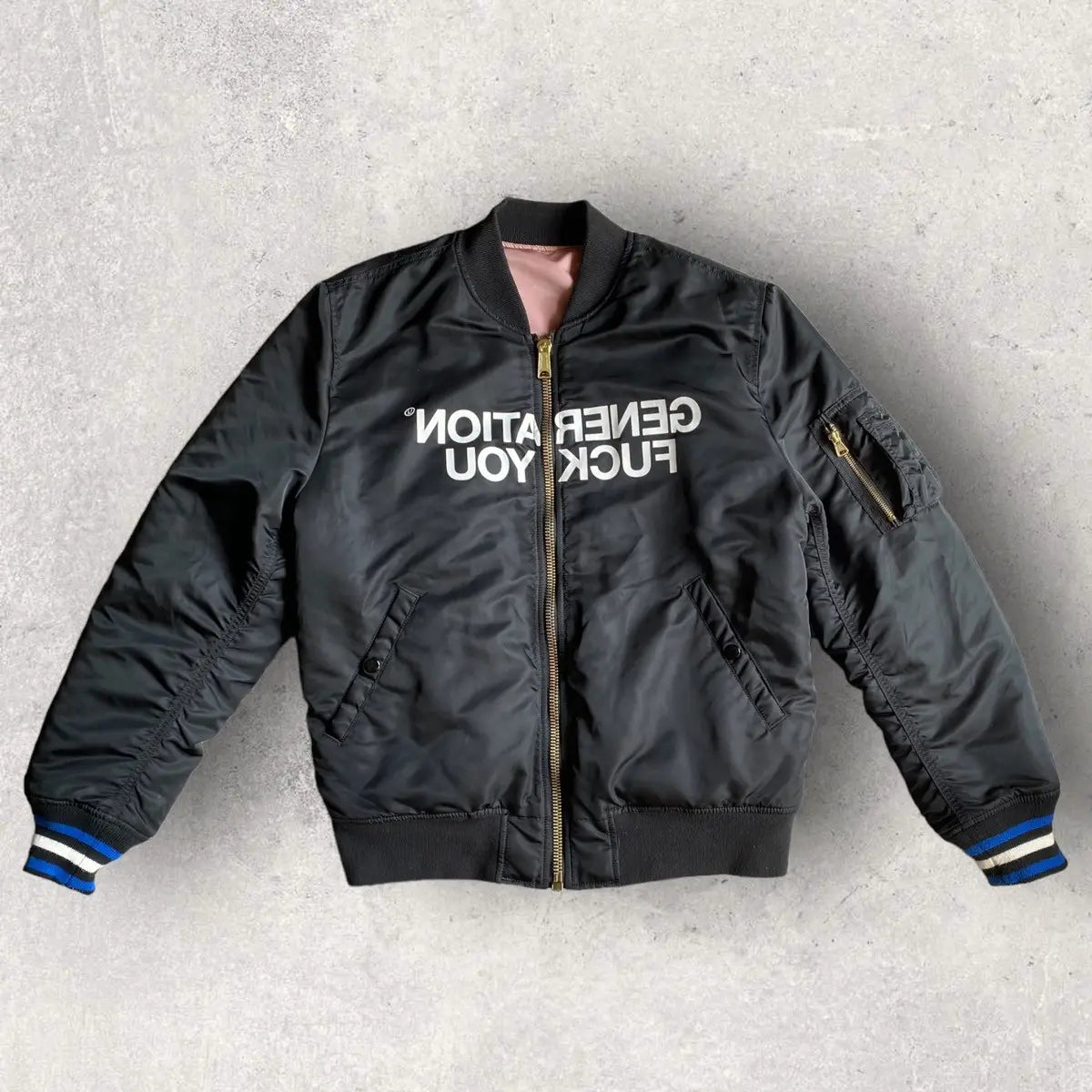 Supreme × Undercover : AW16 Generation Fuck You MA1 Bomber Jacket