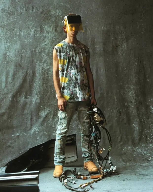 N.Hoolywood - SS10 Patchwork Damage Jeans